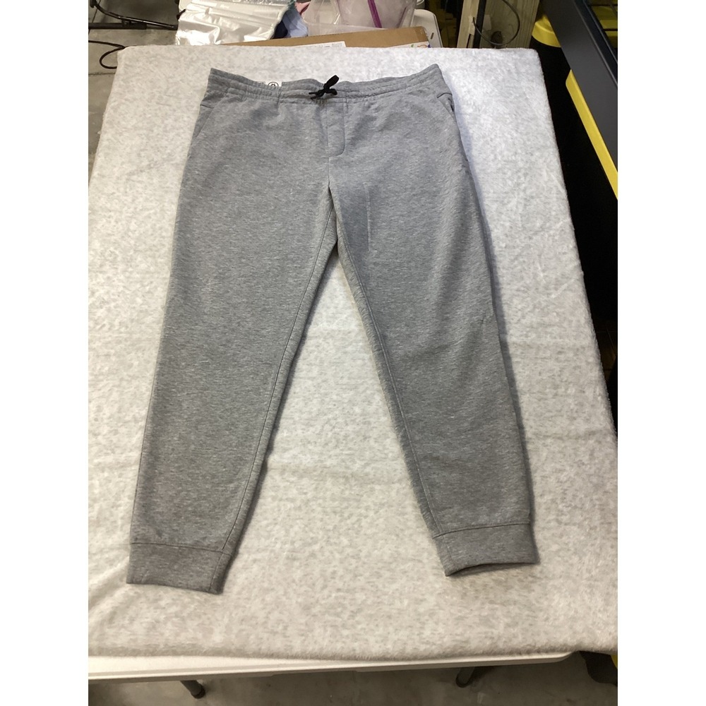 Members Mark Mens Active Jogger Heather Gray Double Knit Stretch Pants‎ XL NEW